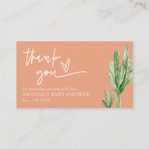 Cactus Gender Neutral Desert Hello Baby Shower Begleitkarte