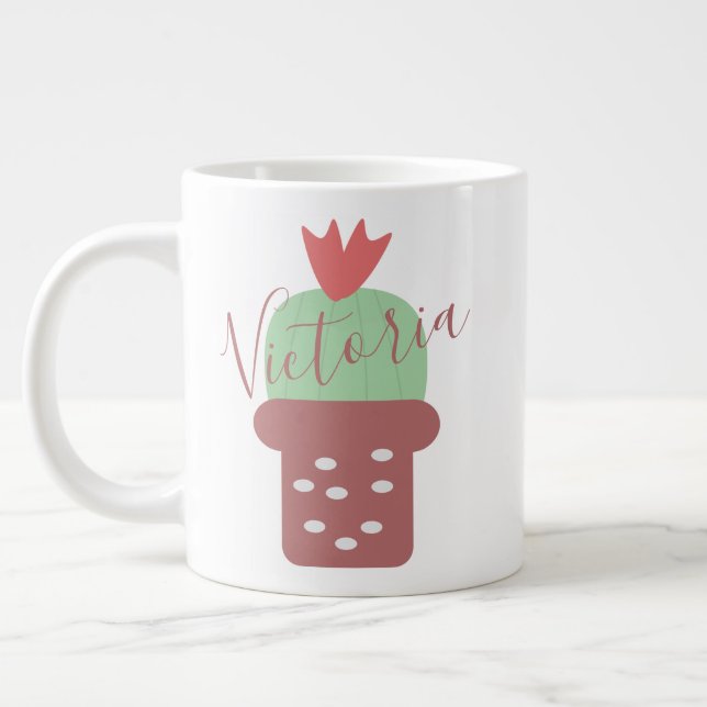 Cactus gepotted Dot Pot Name Riesenkaffee Tasse (Links)