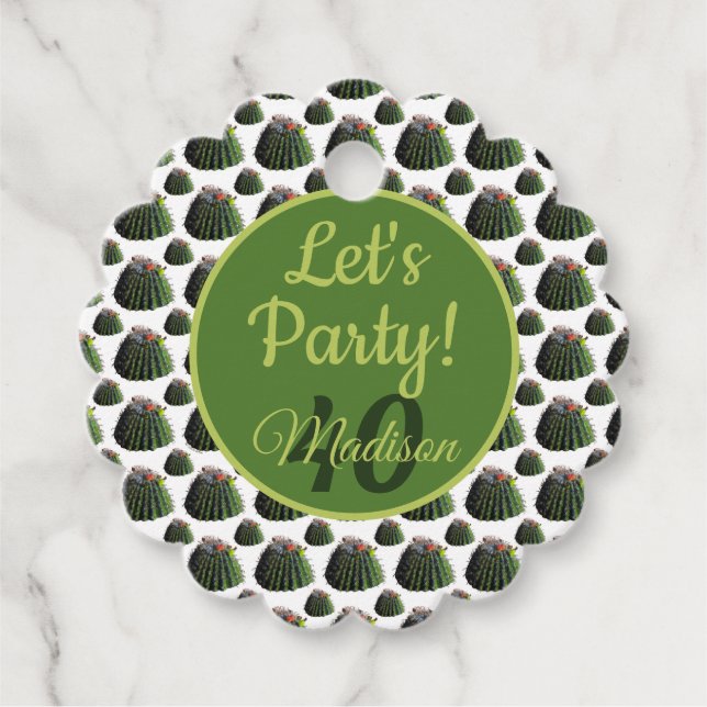 Cactus Gift / Favor Tag Geschenkanhänger (Vorderseite)