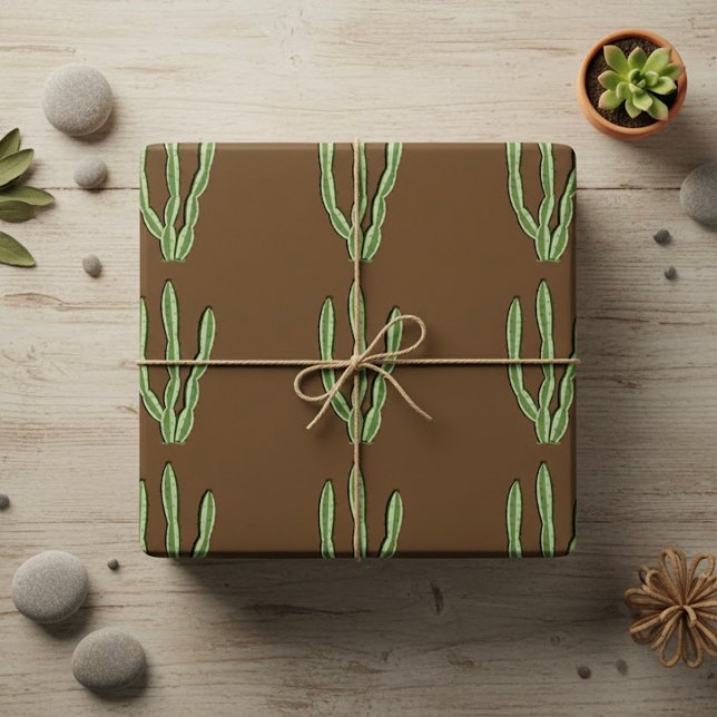 Cactus Glossy Wrapping Paper Geschenkpapier (Von Creator hochgeladen)