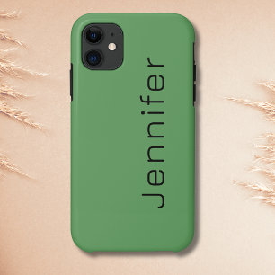 Cactus Green Solid Color Minimalistischer Name Case-Mate iPhone Hülle