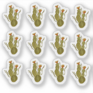 Cactus Hand Painted Elegant Greenerity Pflanze Aufkleber