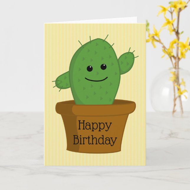 Cactus Happy Birthday Karte | Zazzle.at