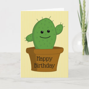 Cactus Happy Birthday Karte
