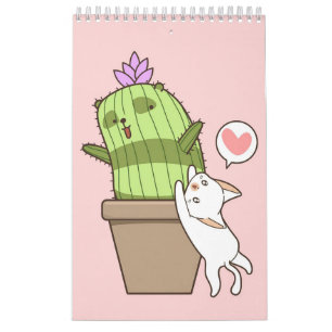Cactus Heart Cat Kalender