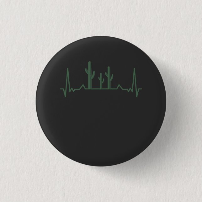 Cactus Heartbeat Button (Vorderseite)