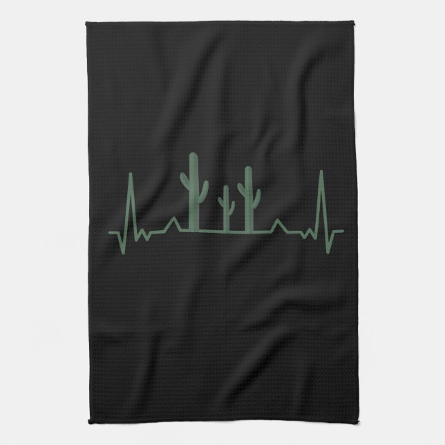 Cactus Heartbeat Geschirrtuch (Vertikal)
