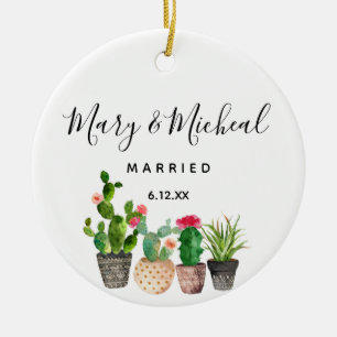 Cactus Hochzeitsgeschenk Keramik Ornament