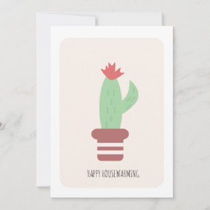 Cactus House Pflanze Neue Zuhause Card