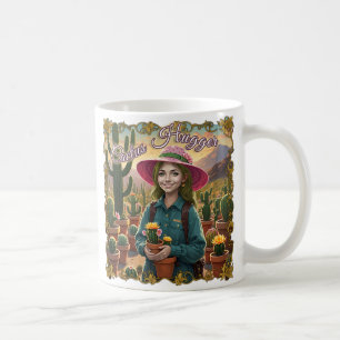 Cactus Hugger Coffee Tasse - Whimsical Desert Gard