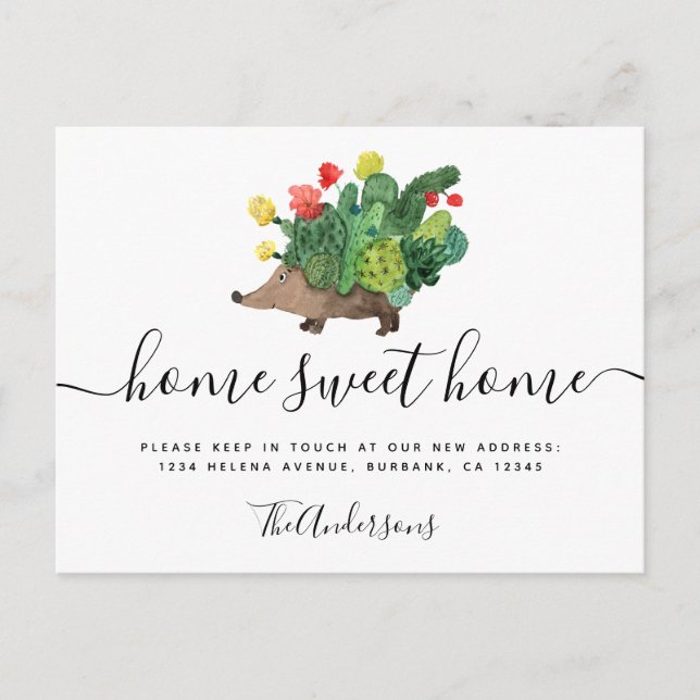 Cactus Igel Postkarte (Vorderseite)