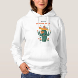 Cactus Illustration Happy Cinco de Mayo Hoodie