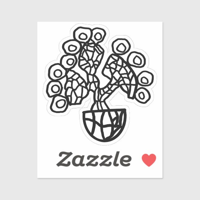 CACTUS IN EINER KÜCHE AUFKLEBER (Blatt)