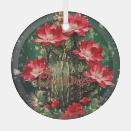 Cactus Kisses & Christmas Wishes A Glass Ornament Aus Glas