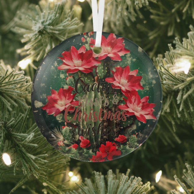 Cactus Kisses & Christmas Wishes A Glass Ornament Aus Glas (InSitu)