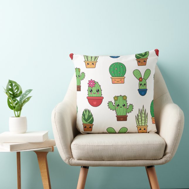 Cactus Krazy 20x20 Throw Kissen (Stuhl )