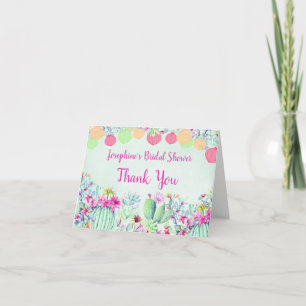 Cactus Lantern Succulents Brautparty Vielen Dank Dankeskarte