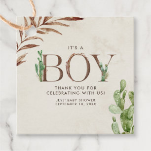 Cactus Leather Boy Baby Duwer Fevor Tags Geschenkanhänger