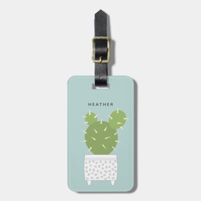 Cactus Luggage Tags Gepäckanhänger (Vorderseite vertikal)