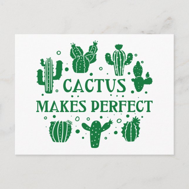 Cactus macht perfekt postkarte (Vorderseite)