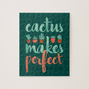Cactus macht perfekte kleine Kaktus-Pflanze grafis Puzzle