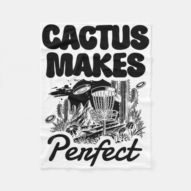 Cactus Makes Perfect Disc Golf Adventure  Fleecedecke (Vorderseite)