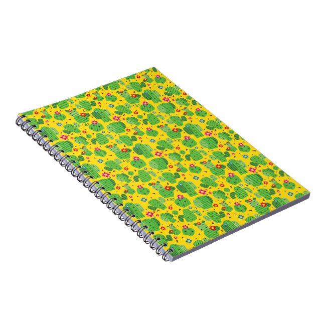 Cactus Me Außenbereich (Gelb) - Notebook Notizblock (Rechte Seite)