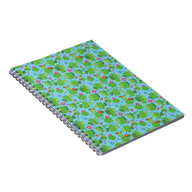 Cactus Me Outside (blau) - Notebook Notizblock (Rechte Seite)