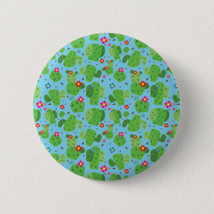 Cactus Me Outside (blau) - Schaltfläche Button
