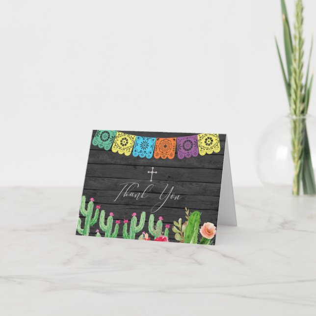 Cactus Mexican Danke Karte (Vorderseite)