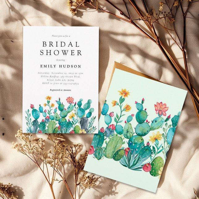 Cactus Mexican Fiesta Brautparty Einladung (Von Creator hochgeladen)