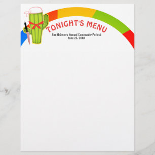 Cactus Mexican food Catering Menü Letterhead