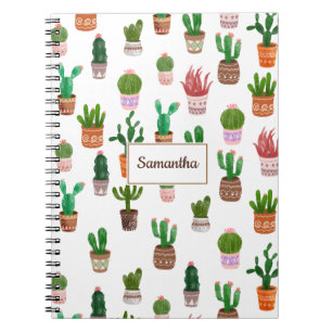 Cactus Modern Individuelle Name Personalisiert Notizblock