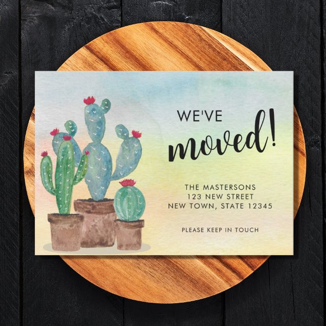 Cactus Moving Announcement Cards Ankündigung (Von Creator hochgeladen)