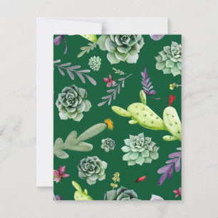 Cactus Muster 3 Mitteilungskarte