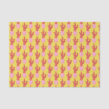 Cactus Niedlich Modern Yellow Pink Pop Art Muster