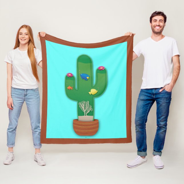 Cactus Oasis Fleecedecke (Beispiel)