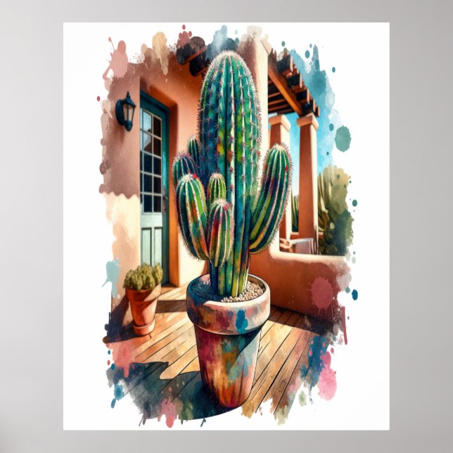"Cactus on Porch" Poster (Vorne)