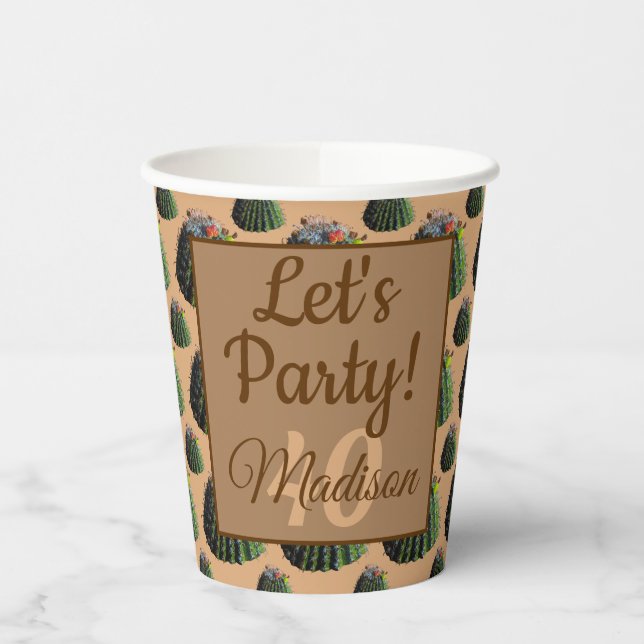Cactus Paper Cups Pappbecher (Links)