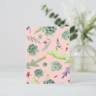 Cactus Pattern 8 Feiertagspostkarte