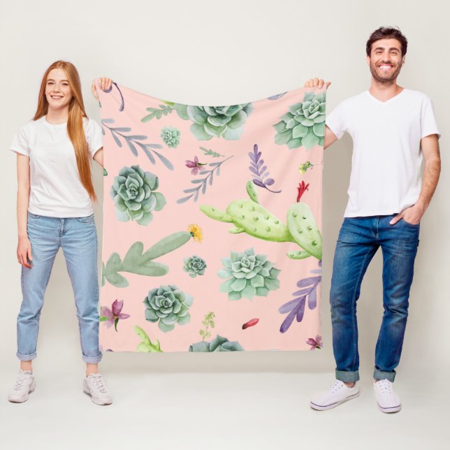 Cactus Pattern 8 Fleecedecke (Beispiel)