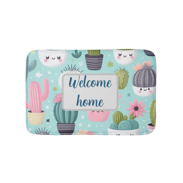 Cactus pattern badematte (Vorderseite)