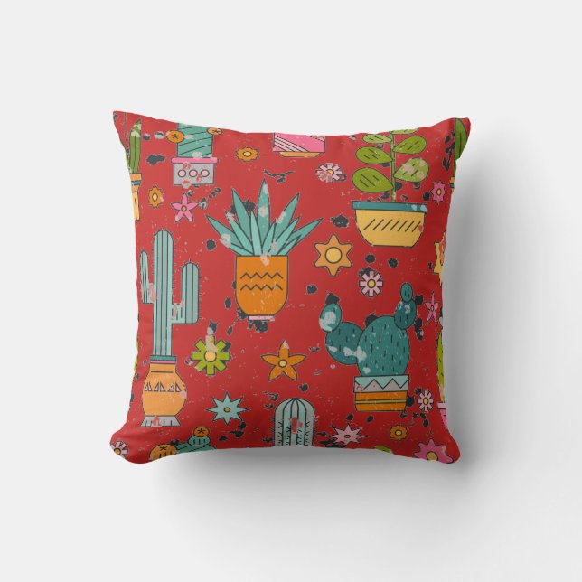 Cactus Pattern Kissen (Vorderseite)