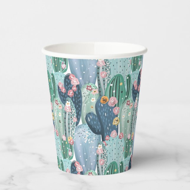 Cactus Pattern Pappbecher (Links)