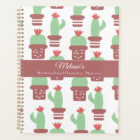 Cactus Pattern Teacher School Homeschool Planner
