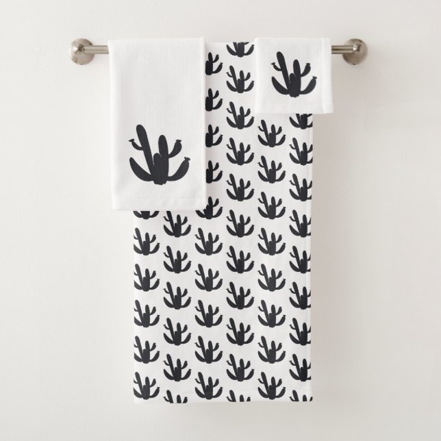 Cactus Pflanze Black Desert Badetuch Set (Insitu)