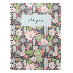 Cactus Pflanze Succulents Personalisiert Notebook Notizblock