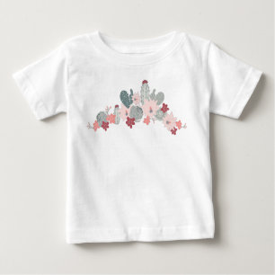 Cactus Pink Mint Succulents Desert Pflanze Motif Baby T-shirt