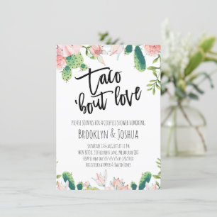 Cactus Pink Taco 'bout Liebe Couples Dusche Einladung