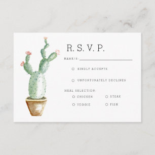 Cactus Planter   UAWG Aquarell RSVP Karte